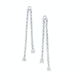 Load image into Gallery viewer, Double draped rope earrings w/ round &amp; pear diamond drops - Millo Jewelry