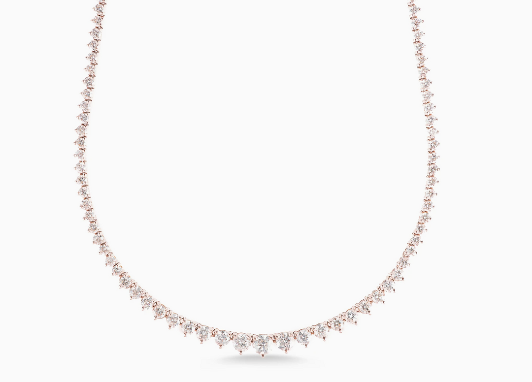 6.50ct Graduated Tennis Necklace - Millo Jewelry