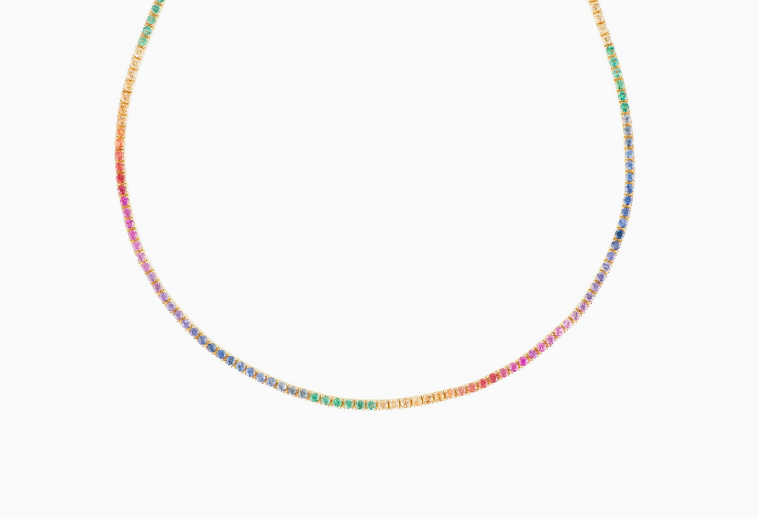 5.00ct Rainbow Tennis Necklace - Millo Jewelry