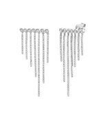Load image into Gallery viewer, BEZEL ROW PAVE FRINGED EARRING - Millo Jewelry