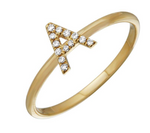 Load image into Gallery viewer, Mini Initial Diamond Ring - Millo Jewelry