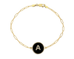 Load image into Gallery viewer, Round Diamond Initial Stone Bracelet - Millo Jewelry
