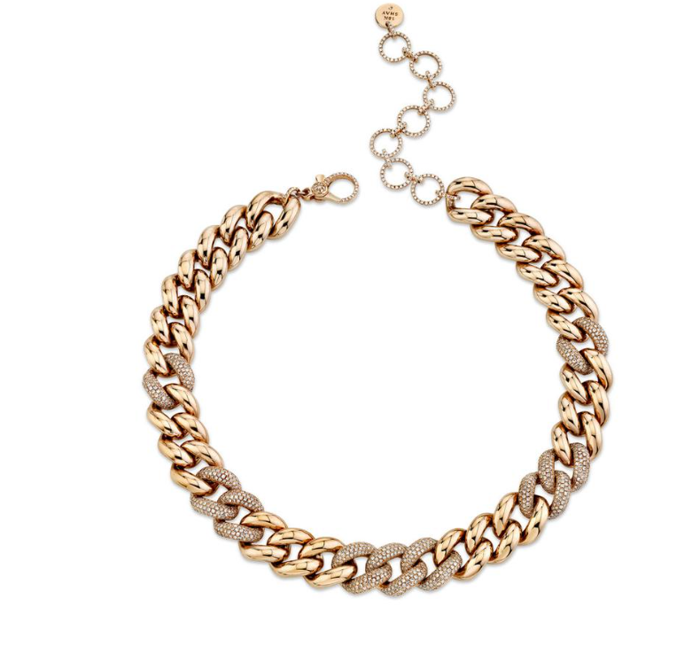 JUMBO ALTERNATING PAVE LINK NECKLACE - Millo Jewelry
