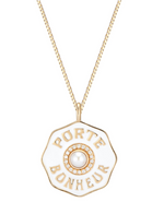 Load image into Gallery viewer, Porte Bonheur Mini Coin Pendant Necklace with Pearl - Millo Jewelry