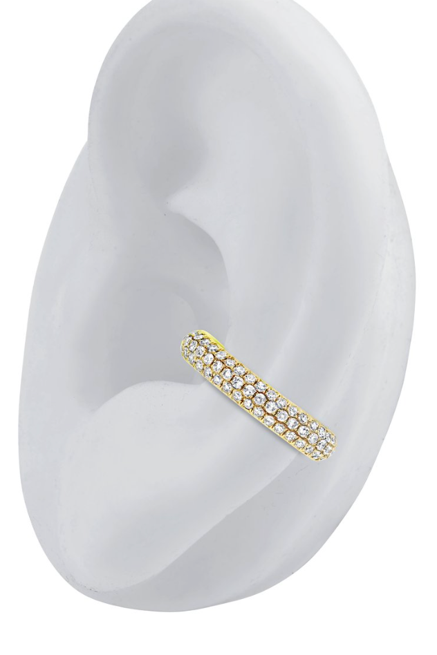 Jumbo Pave Diamond Ear Cuff - Millo Jewelry