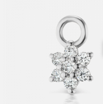 Load image into Gallery viewer, 4.5mm Diamond Flower Charm - Millo Jewelry
