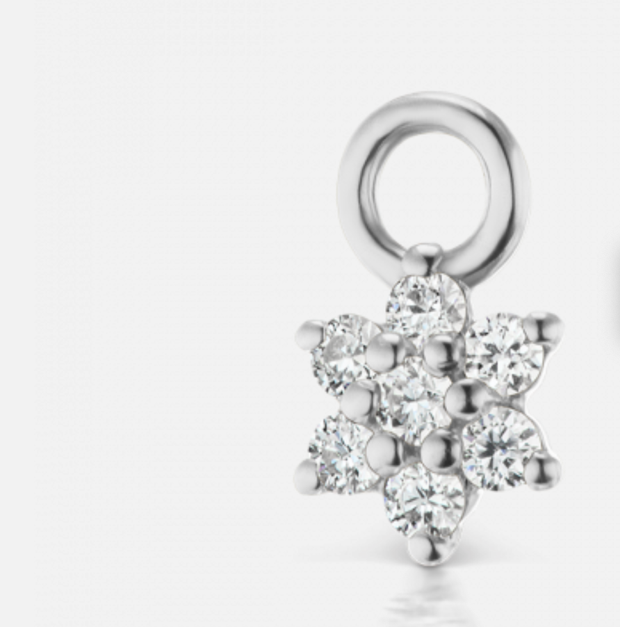 4.5mm Diamond Flower Charm - Millo Jewelry