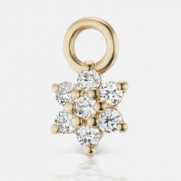 4.5mm Diamond Flower Charm - Millo Jewelry