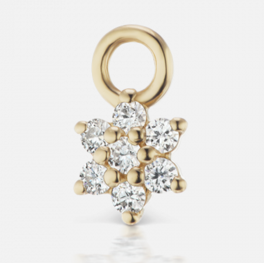 4.5mm Diamond Flower Charm - Millo Jewelry