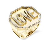Load image into Gallery viewer, JUMBO LOVE OCTAGON SIGNET RING - Millo Jewelry