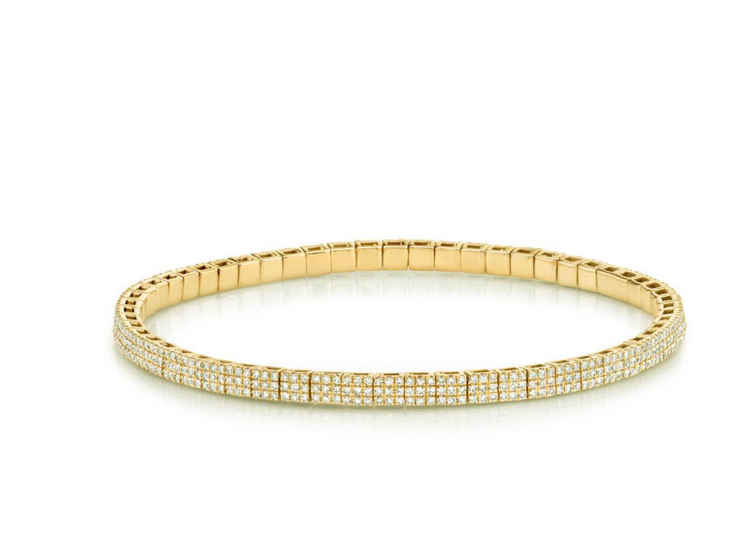 PAVE SQUARE STRETCH BRACELET - Millo Jewelry