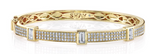 Load image into Gallery viewer, TRIPLE BEZEL BAGUETTE BANGLE - Millo Jewelry