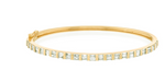 Load image into Gallery viewer, SINGLE HALF ROW BAGUETTE BANGLE - Millo Jewelry