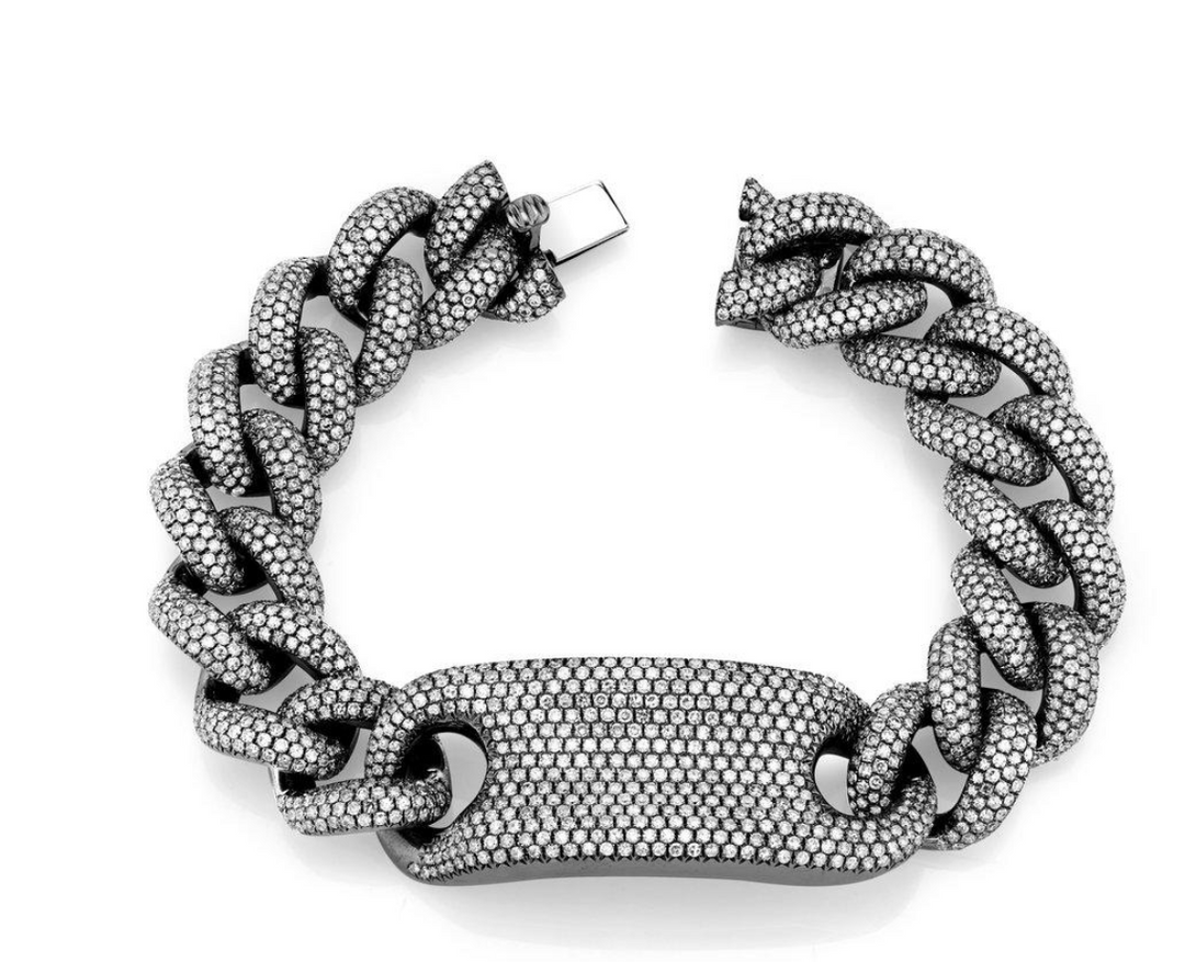 JUMBO PAVE ID LINK BRACELET - Millo Jewelry