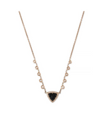 Load image into Gallery viewer, PAVE ONYX PYRAMID EMILY NECKLACE - Millo Jewelry