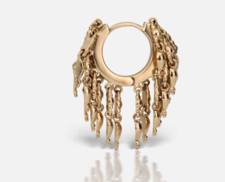 6.5mm Gold Tassel Eternity Ring - Millo Jewelry