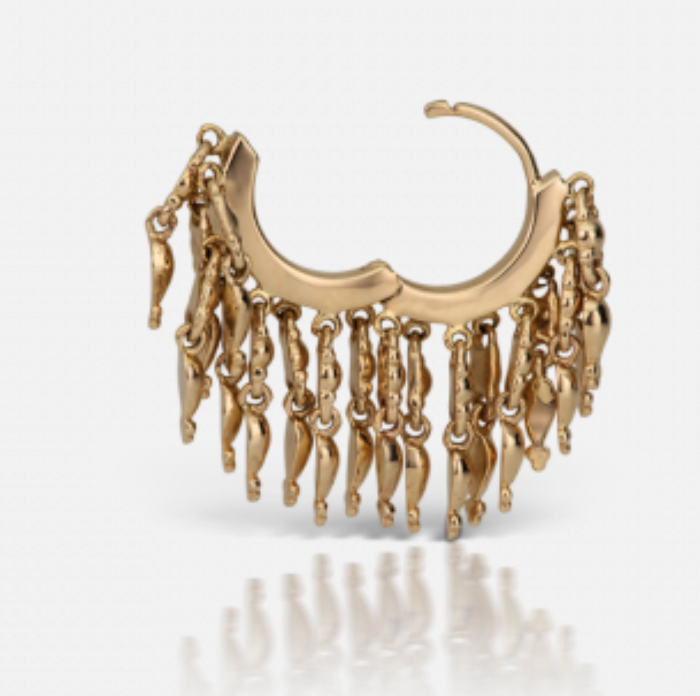 6.5mm Gold Tassel Eternity Ring - Millo Jewelry