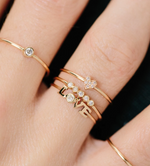 Load image into Gallery viewer, 14K ITTY BITTY PAVE HEART RING - Millo Jewelry