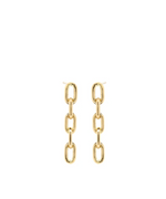 Load image into Gallery viewer, 14K SHORT LARGE SQUARE OVAL LINK DROP EARRINGS - Millo Jewelry
