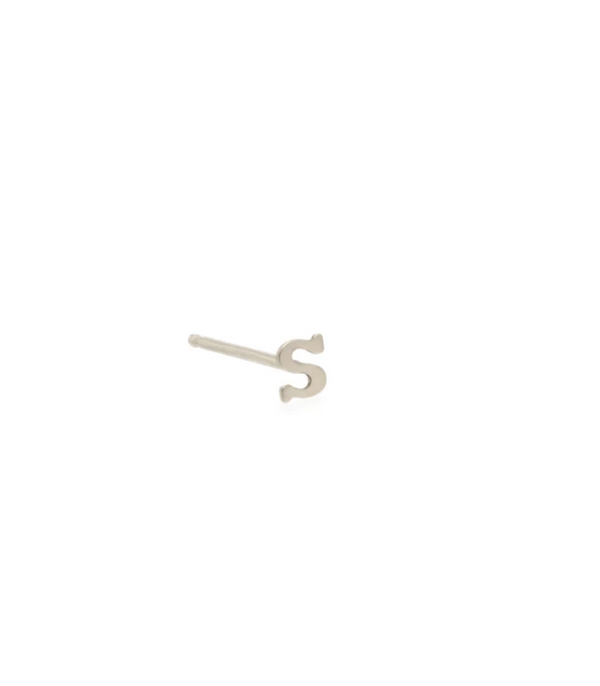 14K ITTY BITTY LETTER STUD | IN STOCK - Millo Jewelry