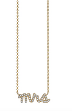Load image into Gallery viewer, Gold &amp; Pavé Diamond Mrs Necklace - Millo Jewelry
