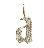 Load image into Gallery viewer, Small Pave Gothic Initial Charm - Millo Jewelry
