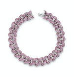 Load image into Gallery viewer, PINK SAPPHIRE PAVE ESSENTIAL LINK BRACELET - Millo Jewelry
