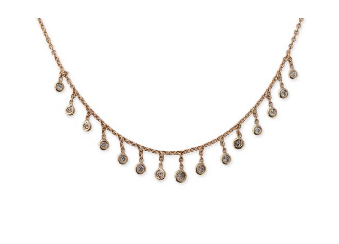 Diamond Drop Shaker Necklace - Millo Jewelry