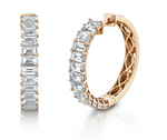 Load image into Gallery viewer, White Topaz Eternity Hoops - Millo Jewelry