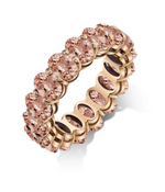 Load image into Gallery viewer, Morganite Oval Eternity Ring - Millo Jewelry

