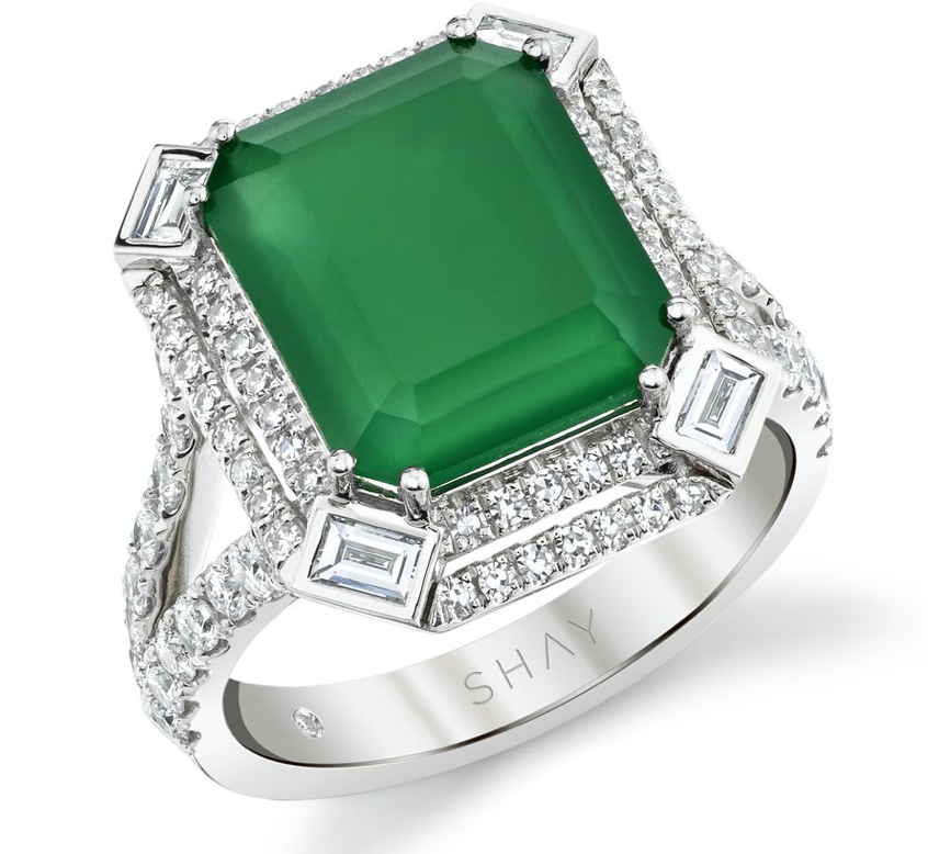 Double Portrait Green Onyx Ring - Millo Jewelry