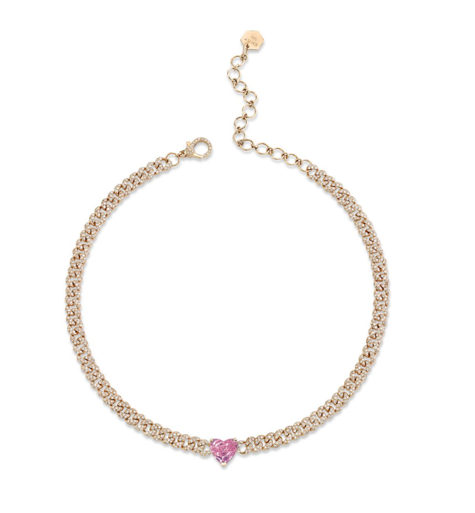 Pink Sapphire Heart Mini Necklace - Millo Jewelry