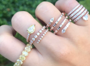 SPIRAL RING W/ YELLOW DIAMOND TEARDROP - Millo Jewelry