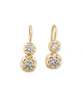 2 diamond graduated diamond Sophia earrings - Millo Jewelry