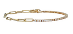 Load image into Gallery viewer, Half and half diamond  tennis bracelet - Millo Jewelry