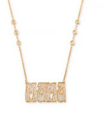 Load image into Gallery viewer, Pave Diamond Large MAMA Necklace - Millo Jewelry