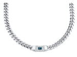 Load image into Gallery viewer, 14K Gold Diamond Blue Topaz Miami Cuban Link Necklace - Millo Jewelry
