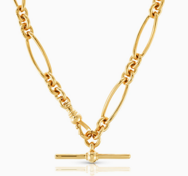 14K Antique Link Necklace - Millo Jewelry