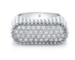 Load image into Gallery viewer, 14K Diamond Fluted Signet Ring - Millo Jewelry
