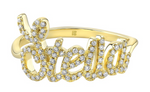 Load image into Gallery viewer, 14K Gold Diamond Script Ring - Millo Jewelry
