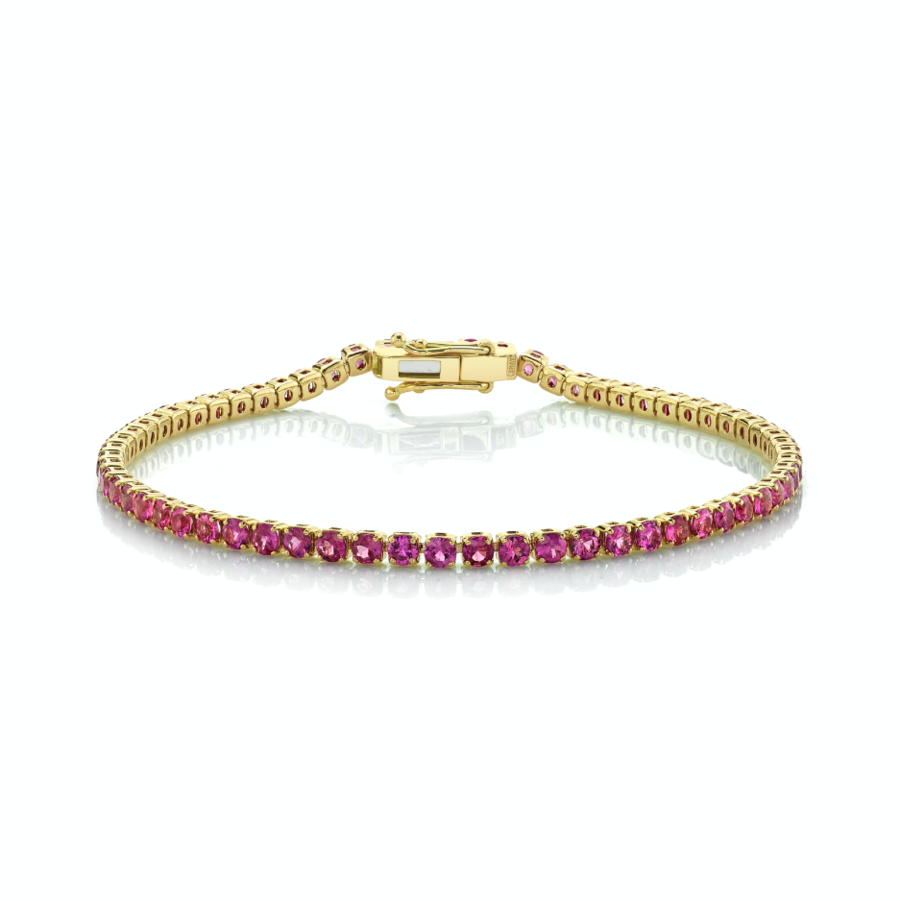 Pink Sapphire Tennis Bracelet - Millo Jewelry