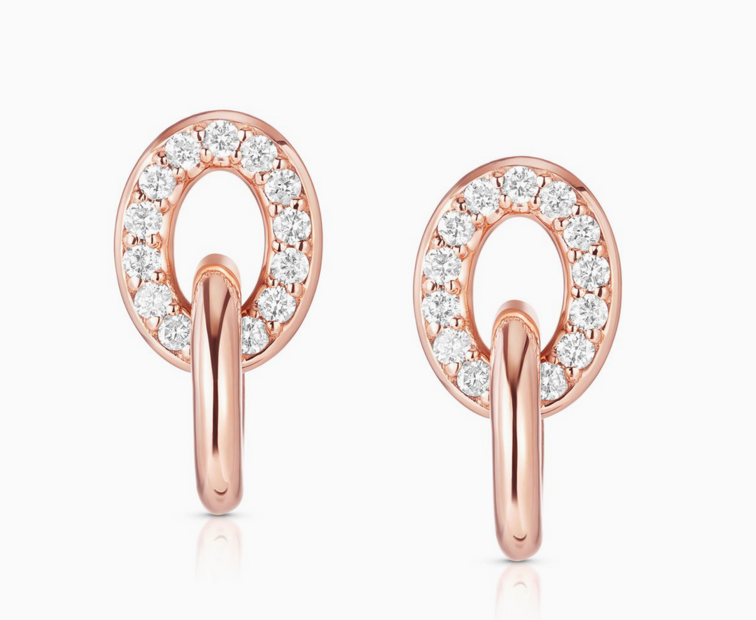 Diamond Linked Earrings - Millo Jewelry