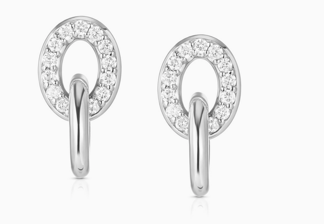 Diamond Linked Earrings - Millo Jewelry