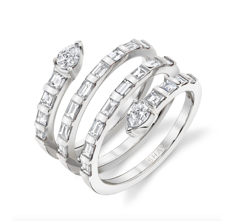 Diamond spiral Quad Ring - Millo Jewelry