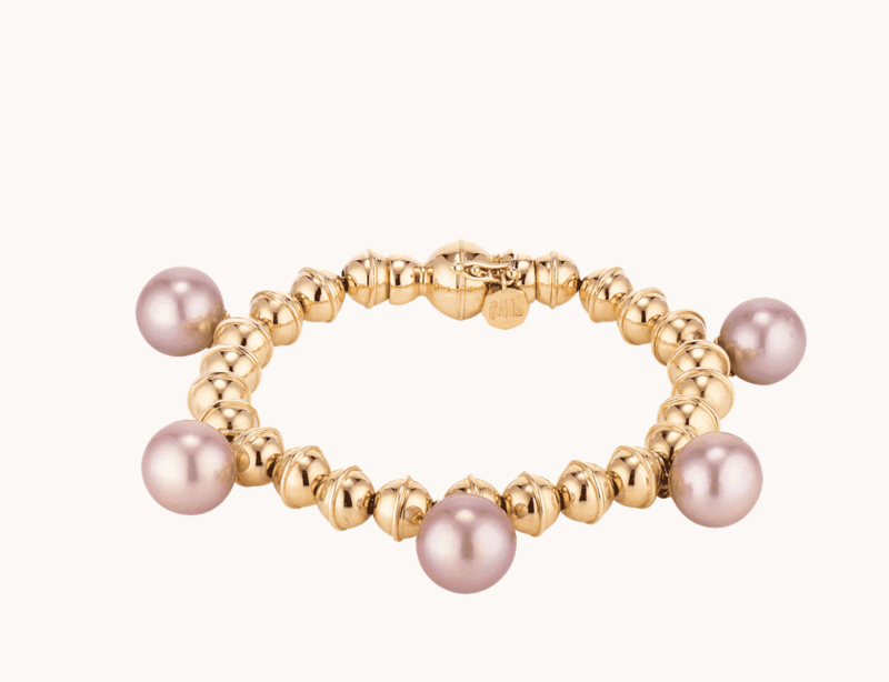squash blossom Bead Bracelet With Pearls - Millo Jewelry
