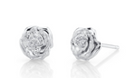 Load image into Gallery viewer, 14K Gold Diamond Rose Earrings - Millo Jewelry