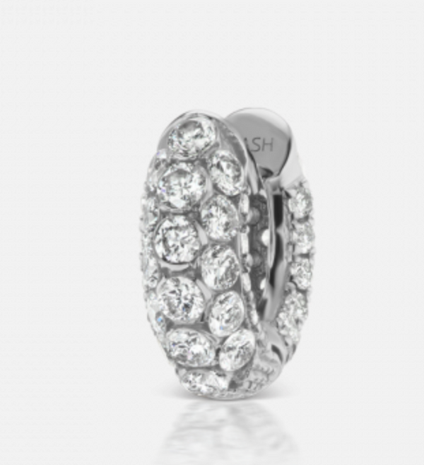 5mm 3 Invisible Diamond Rows Pavé Ring - Millo Jewelry