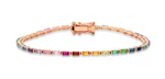 Load image into Gallery viewer, RAINBOW BAGUETTE TENNIS BRACELET - Millo Jewelry
