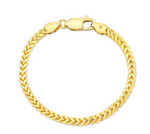 Load image into Gallery viewer, 14K Yellow Gold Solid Franco Chain Bracelet - Millo Jewelry