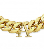 Load image into Gallery viewer, 14K Yellow Gold Solid Miami Cuban Initial Link Bracelet - Millo Jewelry
